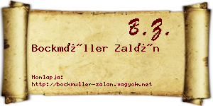 Bockmüller Zalán névjegykártya